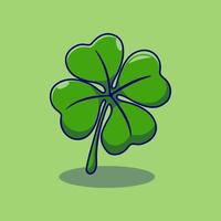 Fresh looking 4 leaf clover sprig illustration design. Isolated plant design concept. Suitable for landing pages, stickers, icons, book covers, etc. vector