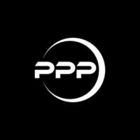 PPP letter logo design in illustration. Vector logo, calligraphy designs for logo, Poster, Invitation, etc.