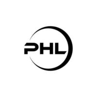 PHL letter logo design in illustration. Vector logo, calligraphy designs for logo, Poster, Invitation, etc.