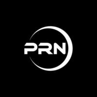 PRN letter logo design in illustration. Vector logo, calligraphy designs for logo, Poster, Invitation, etc.