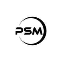 psm letra logo diseño en ilustración. vector logo, caligrafía diseños para logo, póster, invitación, etc.