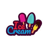 ice cream logo illustration design vector