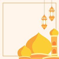 Ramadan themed Islamic frame illustration design vector