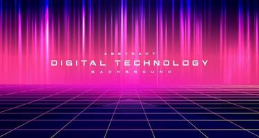 Digital technology metaverse neon blue pink background, cyber information, abstract speed connect communication, innovation future meta tech, internet network connection, Ai big data, illustration 3d vector