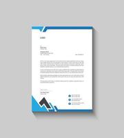 Blue Business Letterhead Template Design vector