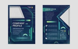 Technology Company Profile Template vector