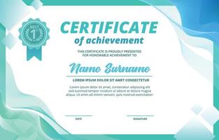 Creative Certificate Of Achievement Template vector