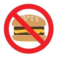 Ban fast food vector