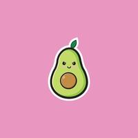 avocado cute icon vector design