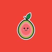 guava cute icon vector design