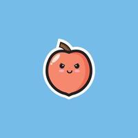 peach cute icon vector design