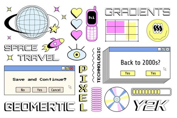 Y2K Group Stickers