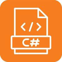 C sharp Vector Icon Design Illustration