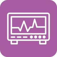 Ilustración de diseño de icono de vector de monitor de ecg