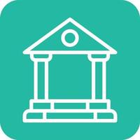 Ilustración de diseño de icono de vector de banco