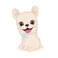 Cute French Bulldog illustration vector