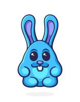 Blue Easter egg with dotted pattern. Sticker in cartoon style with contour vector