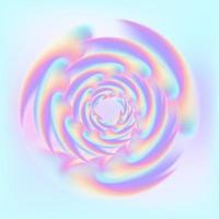 Hypnotic abstract colorful circles blurred tunnel. y2k holographic psychedelic vector illustration. Unfocused mesh gradient rainbow background.