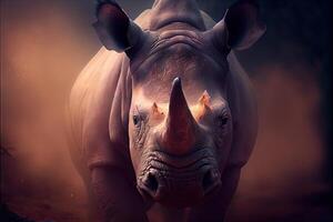 mundo rinoceronte día septiembre 22 ai generado foto