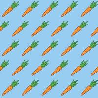 Seamless vector pattern with cartoon carrots.