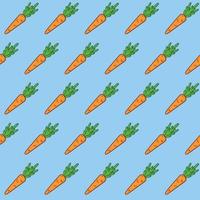 Seamless vector pattern with cartoon carrots.