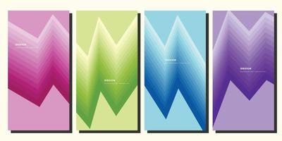 Colorful zig zag layer background template copy space for poster, banner, leaflet, flyer, or brochure vector