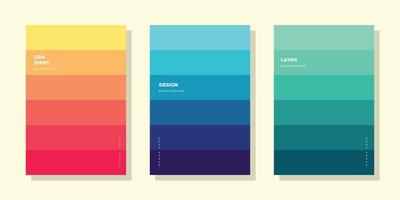 Colorful gradient background template set copy space for poster, banner, leaflet, flyer, or brochure vector