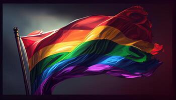 Pride Flag Pride Heart Pride Month and Day love conquers all 001 June photo