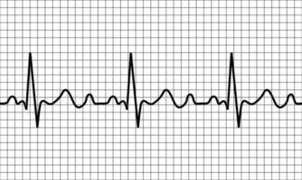 heartbeat icon. ECG Pathology Trace vector