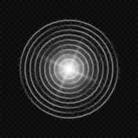 glow vector light effect, galaxy with planet orbit circles shining halo