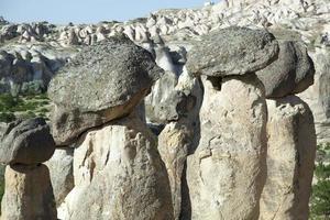 Cappadocia's Famous Rocks With Hats photo