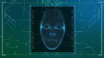 ai face artificial inteligência rede ai linha o circuito tecnologia dados transferir abstrato Internet video