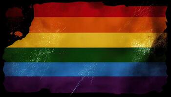 Pride Flag Pride Heart Pride Month and Day love conquers all 001 June photo
