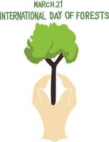 dia internacional de los bosques vector