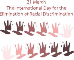 The International Day for the Elimination of Racial Discrimination Vector illustration.