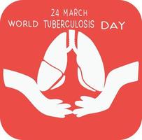 mundo tuberculosis día vector ilustración.