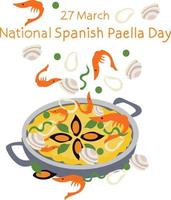 nacional Español paella día vector