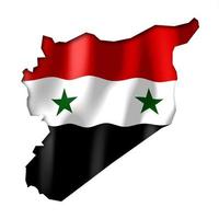 Siria - país bandera y frontera en blanco antecedentes foto