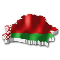 Belarus - Country Flag and Border on White Background photo