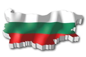 Bulgaria - Country Flag and Border on White Background photo