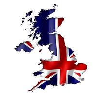 United Kingdom - Country Flag and Border on White Background photo