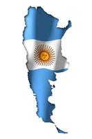 Argentina - Country Flag and Border on White Background photo