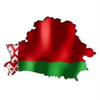 Belarus - Country Flag and Border on White Background photo