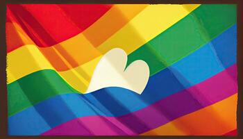 Pride Flag Pride Heart Pride Month and Day love conquers all 001 June photo