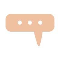 Text chat bubble with speech dots. Abstract speech cloud. Vector stock illustration isolated on white background
