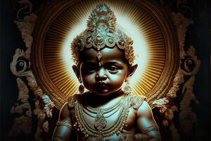 Kid Baby murugan god Kartikeya colorful photo
