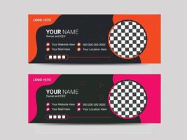 Vector email signature design template design