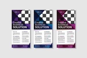 Vector modern business rack card or dl flyer templates