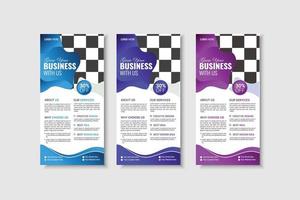 Vector modern business rack card or dl flyer templates