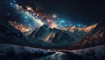 mountains background mountains view image fantasy artwork art photo
